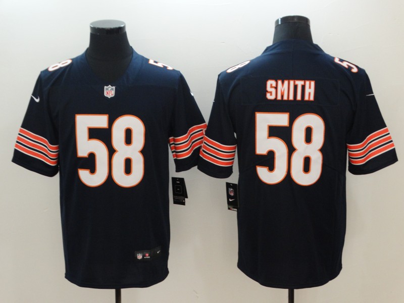 Men Chicago Bears 58 Smith Blue Nike Vapor Untouchable Limited Playe NFL Jerseys